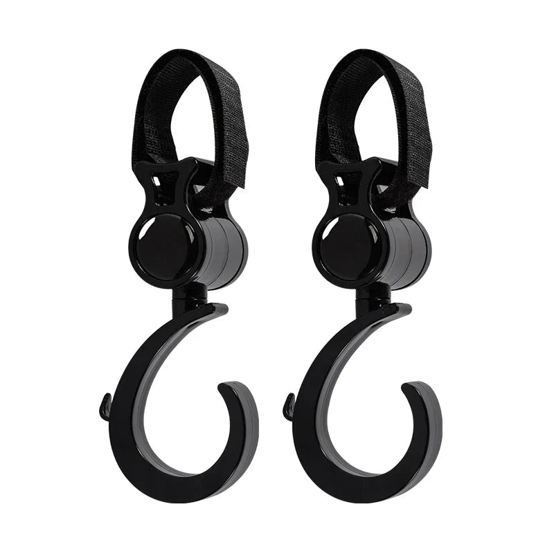 Pushchair Bag Hooks - Black - 2 Pack - Baby&More