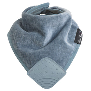 3 PACK - Mum 2 Mum Teething Bandana Wonder Bib - Navy / Baby Blue / Grey