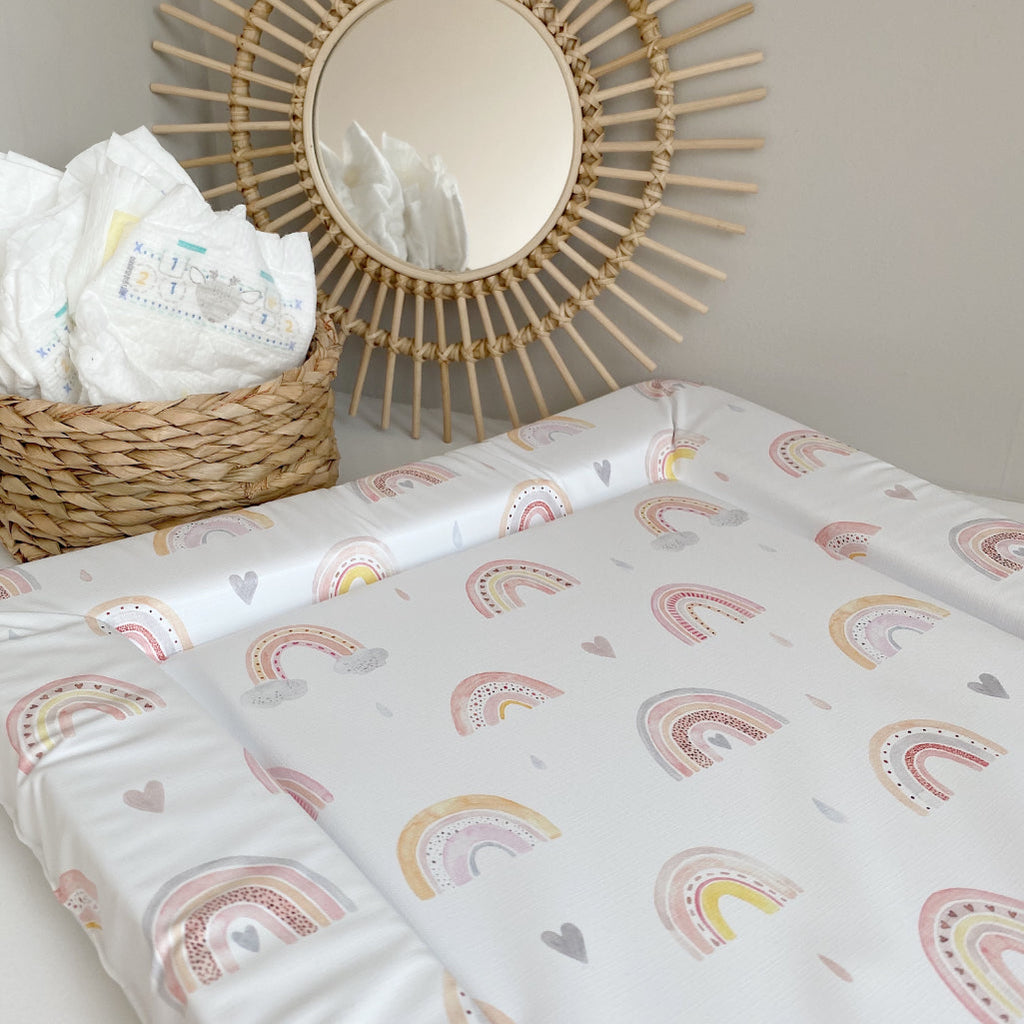Bobbin and Bumble Standard Changing Mat - Beau Rainbow Print