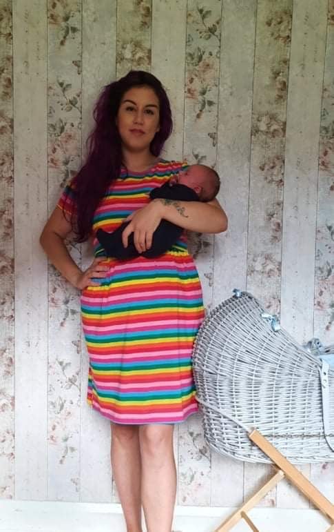 The Breastfeeding Skater Dress - Rainbow