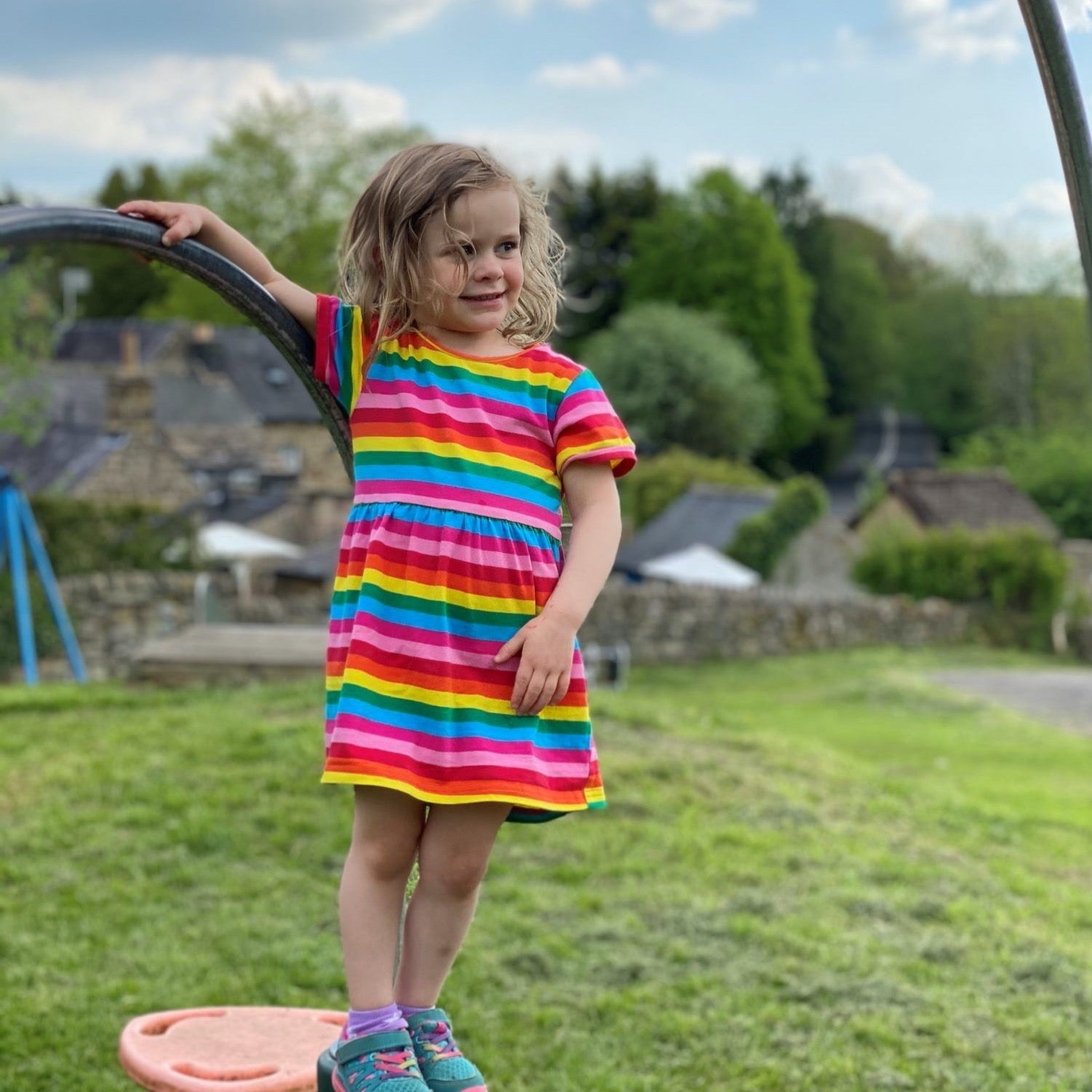 Child's Skater Dress - Rainbow