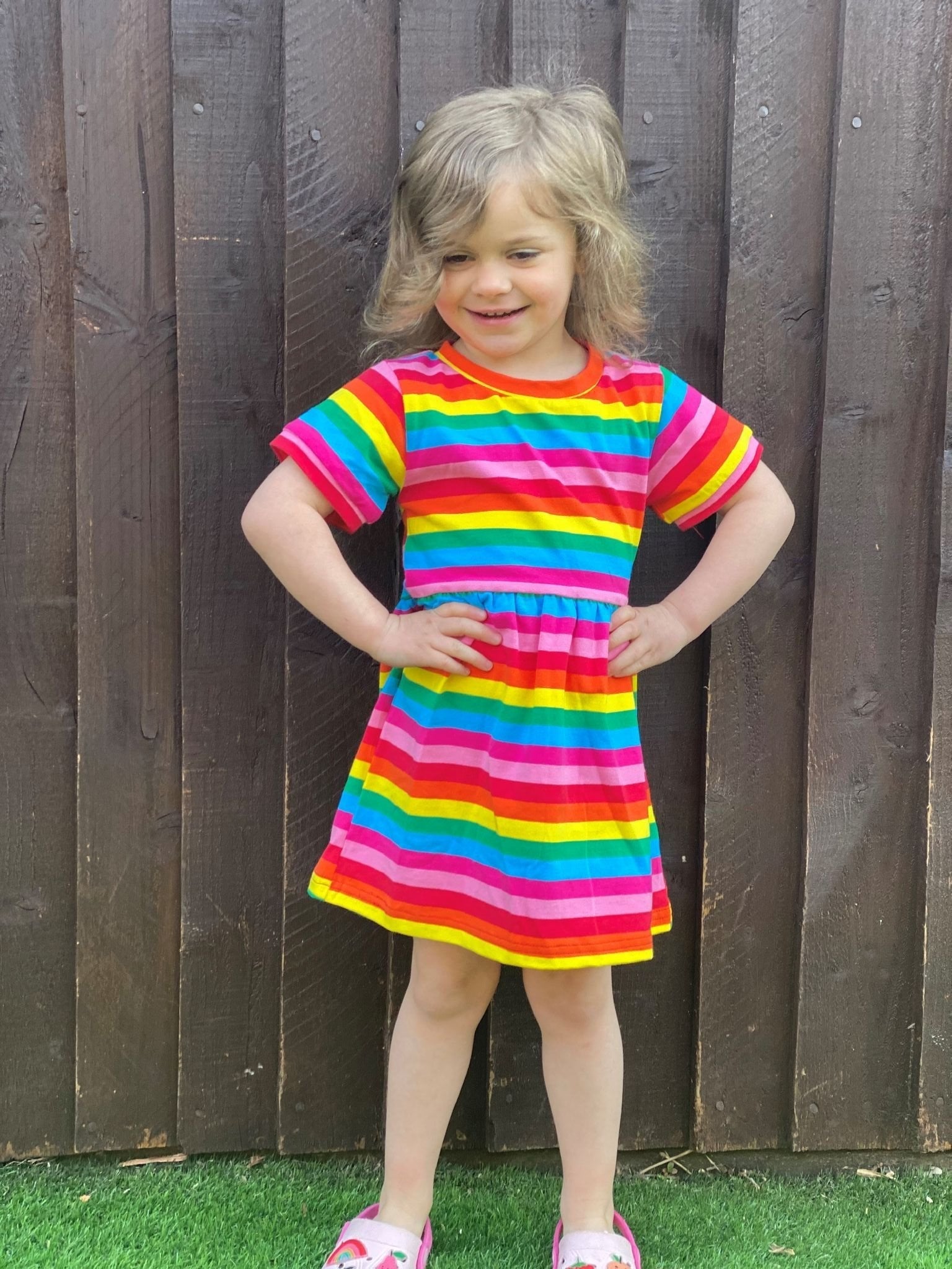 Milkymoon Child's Skater Dress - Rainbow