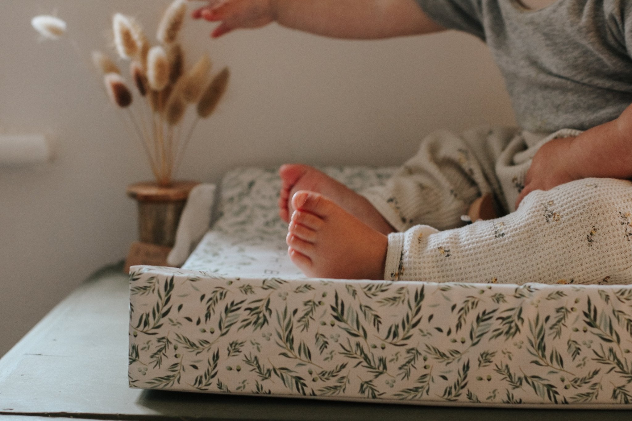Ralphie Bear Anti Roll Wedge Baby Changing Mat - Willow - Baby&More