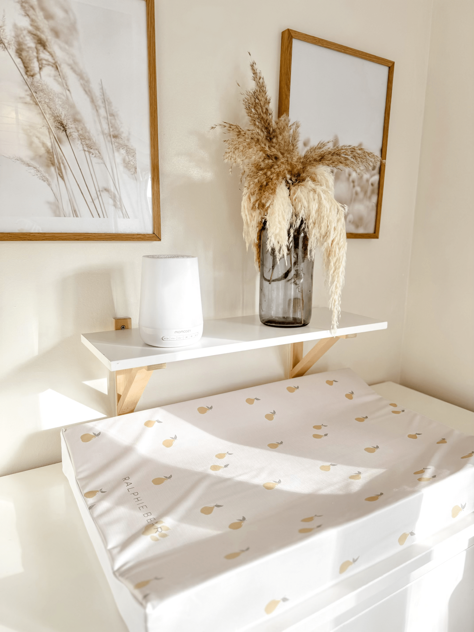 Ralphie Bear Anti Roll Wedge Changing Mat - Pears - Baby&More