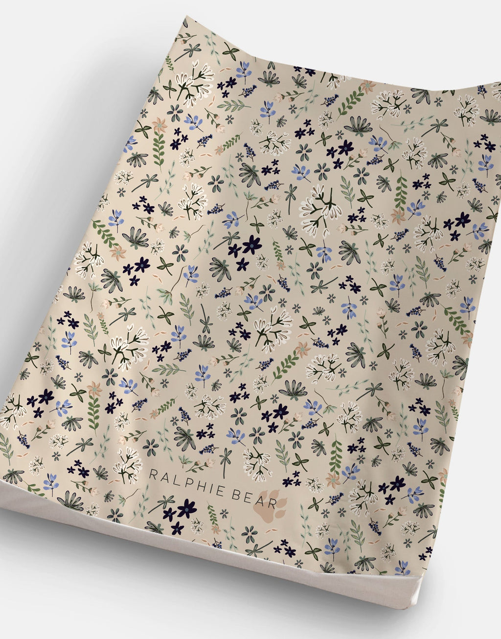 Ralphie Bear Anti Roll Wedge Changing Mat - Wildflower Blue - Baby&More
