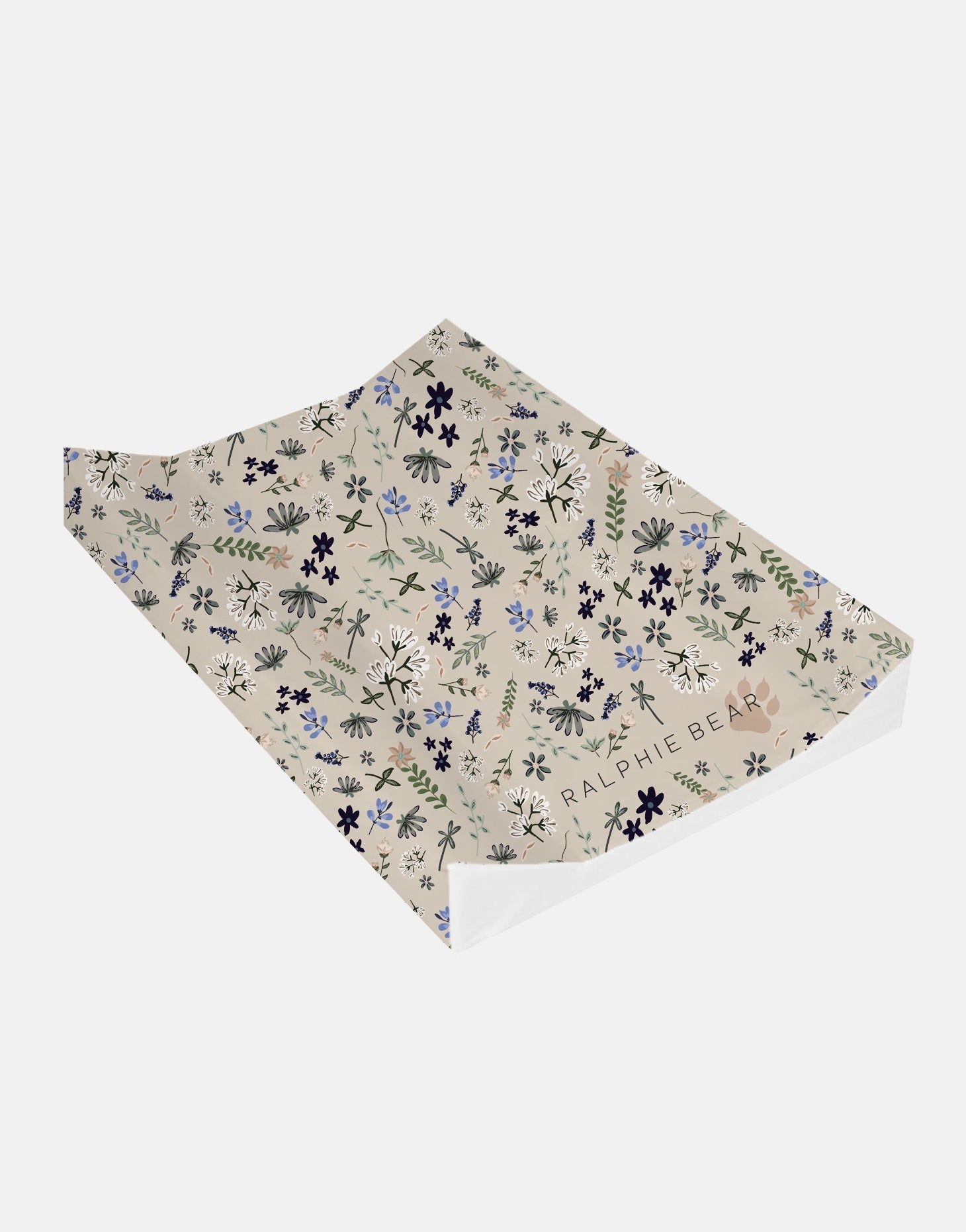 Ralphie Bear Anti Roll Wedge Changing Mat - Wildflower Blue - Baby&More