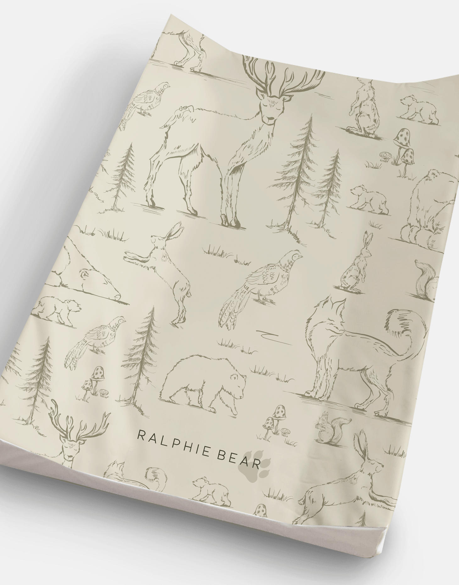 Ralphie Bear Anti Roll Wedge Changing Mat - Woodland - Baby&More