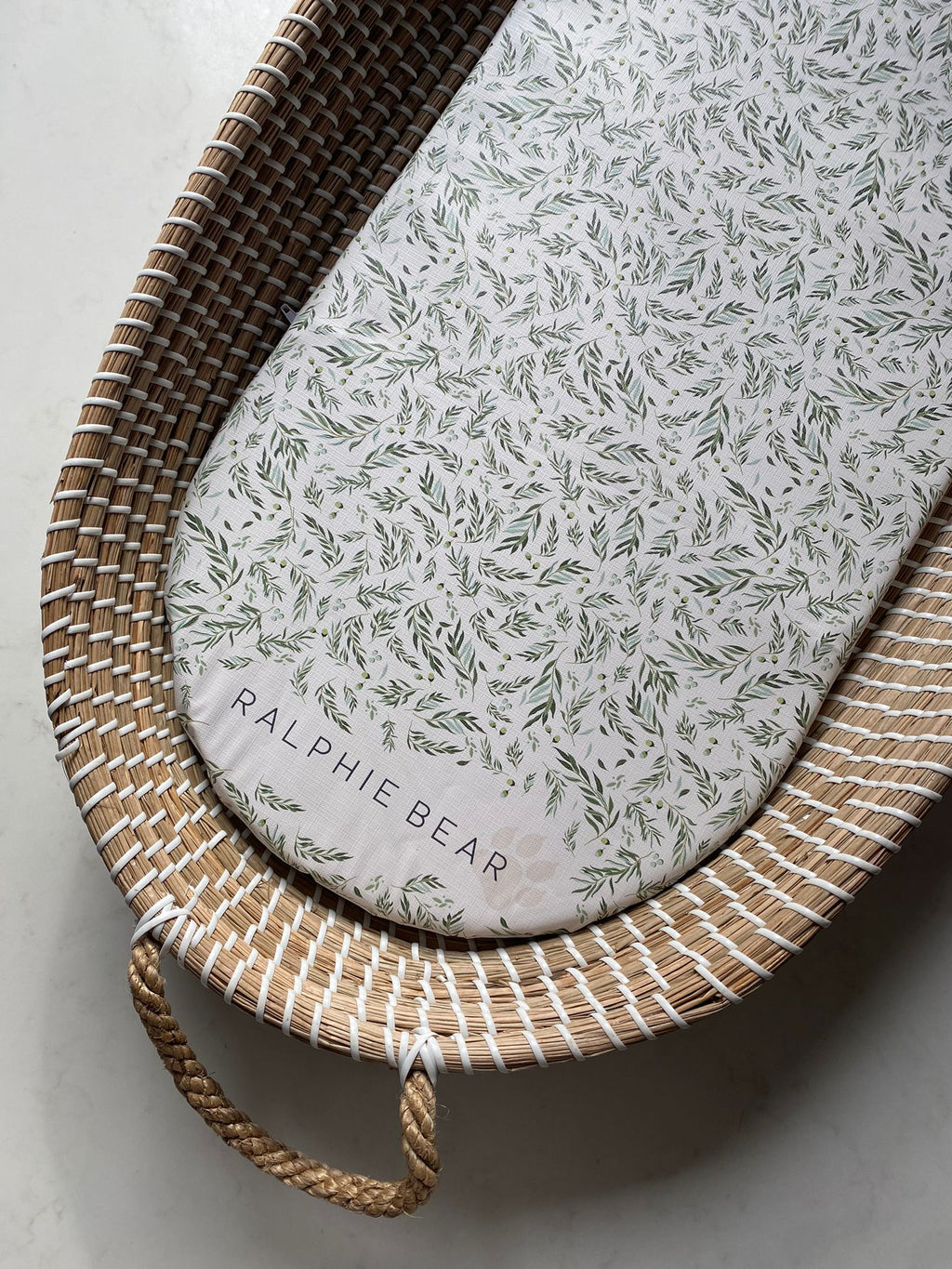Ralphie Bear Changing Basket Mat Liner - Willow - Baby&More