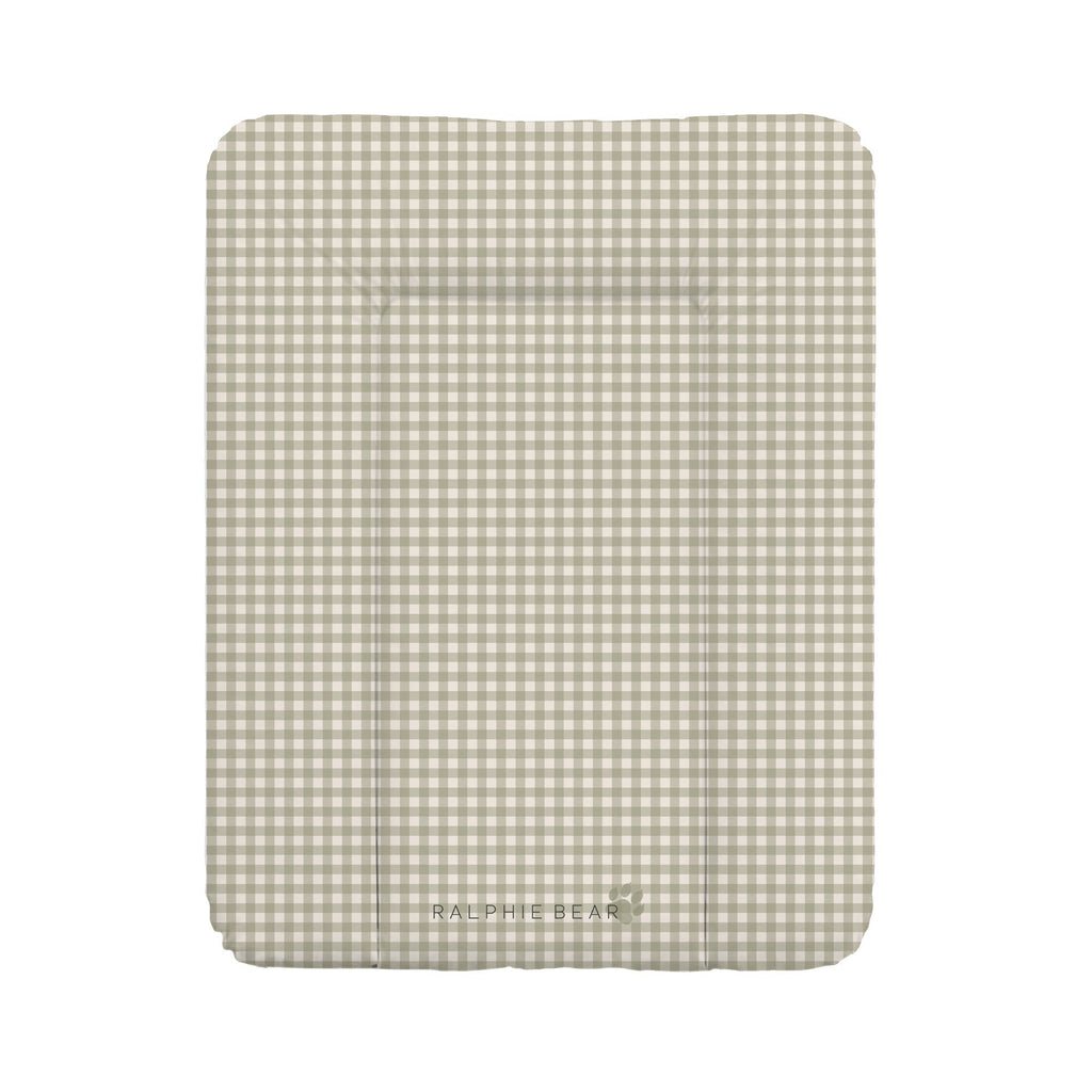 Ralphie Bear Comfort Changing Mat - Gingham Sage - Baby&More