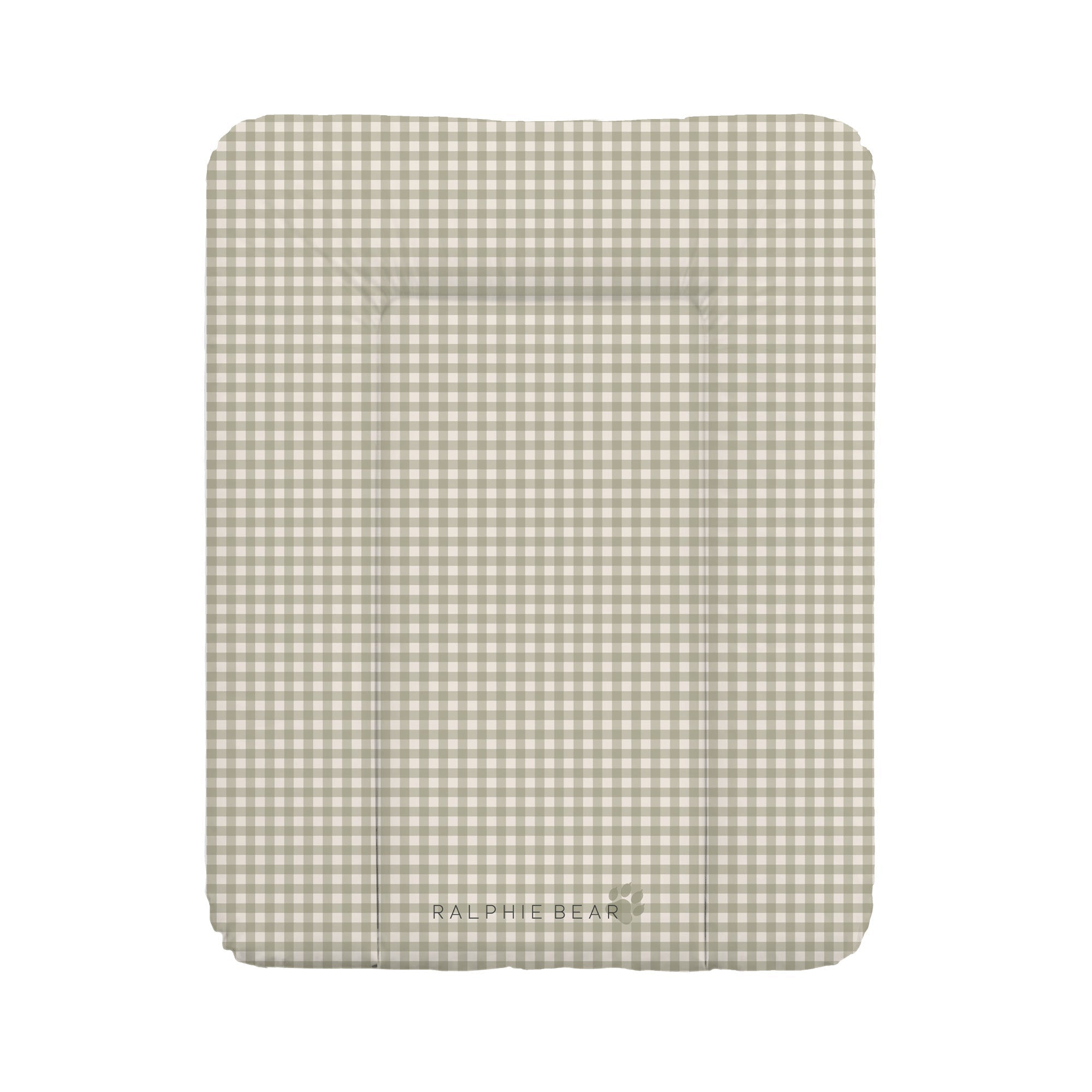 Ralphie Bear Comfort Changing Mat - Gingham Sage - Baby&More