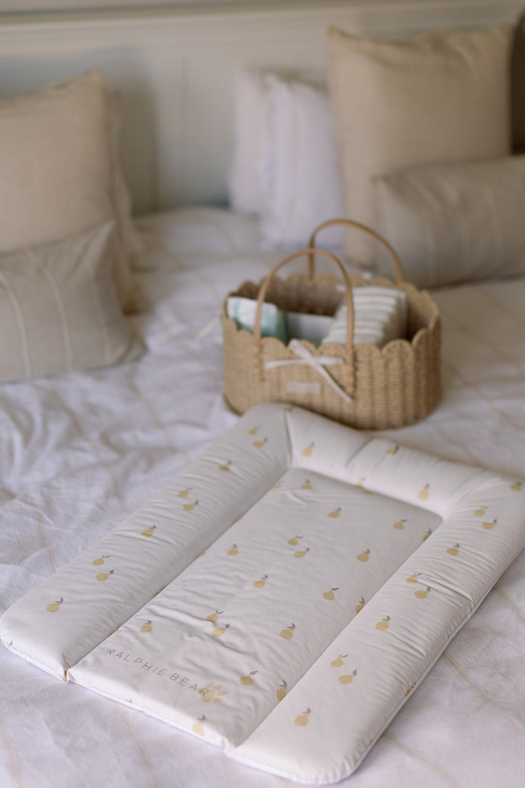Ralphie Bear Comfort Changing Mat - Pears - Baby&More