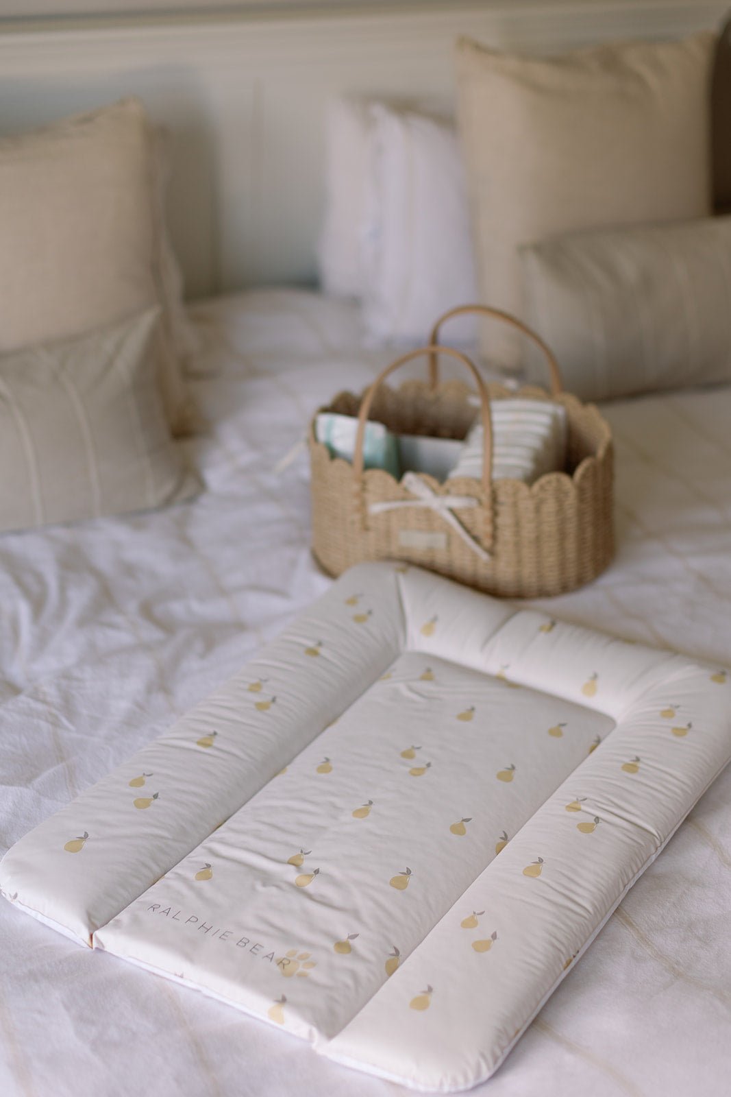 Ralphie Bear Comfort Changing Mat - Pears - Baby&More