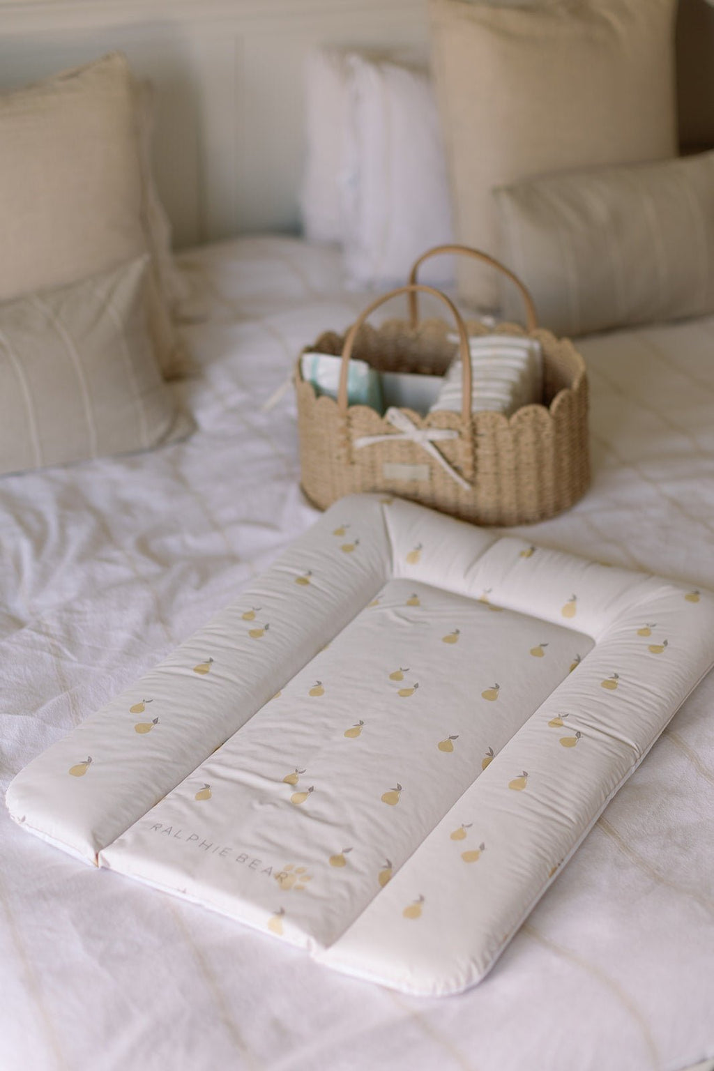 Ralphie Bear Comfort Changing Mat - Pears - Baby&More