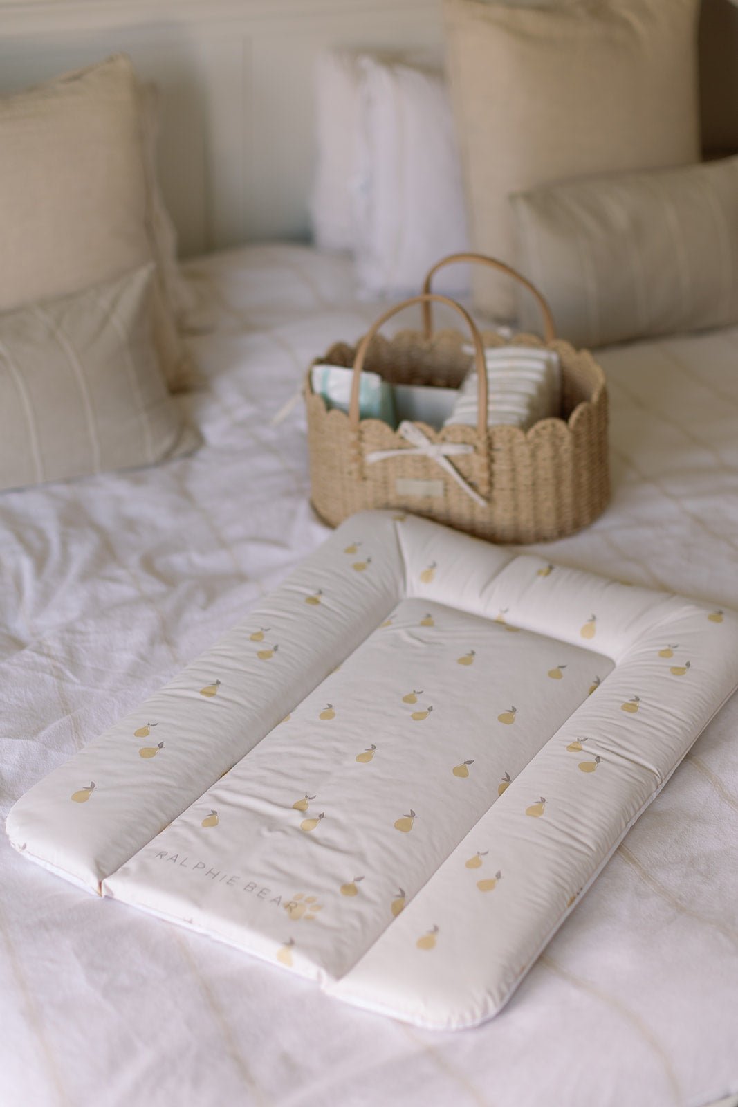 Ralphie Bear Comfort Changing Mat - Pears - Baby&More
