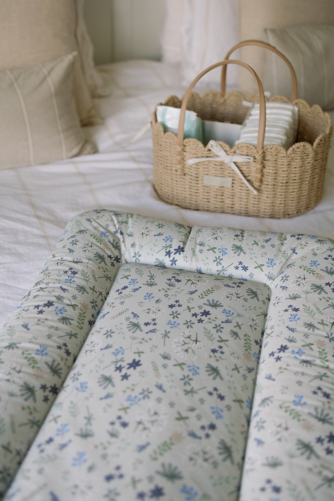 Ralphie Bear Comfort Changing Mat - Wildflower Blue - Baby&More