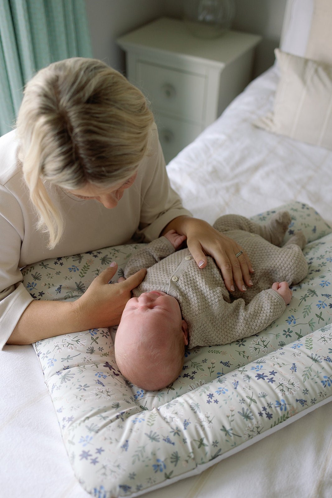 Ralphie Bear Comfort Changing Mat - Wildflower Blue - Baby&More