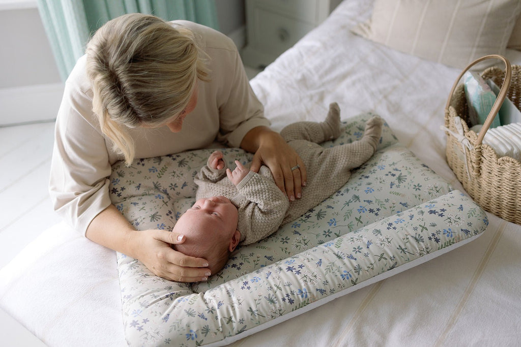 Ralphie Bear Comfort Changing Mat - Wildflower Blue - Baby&More