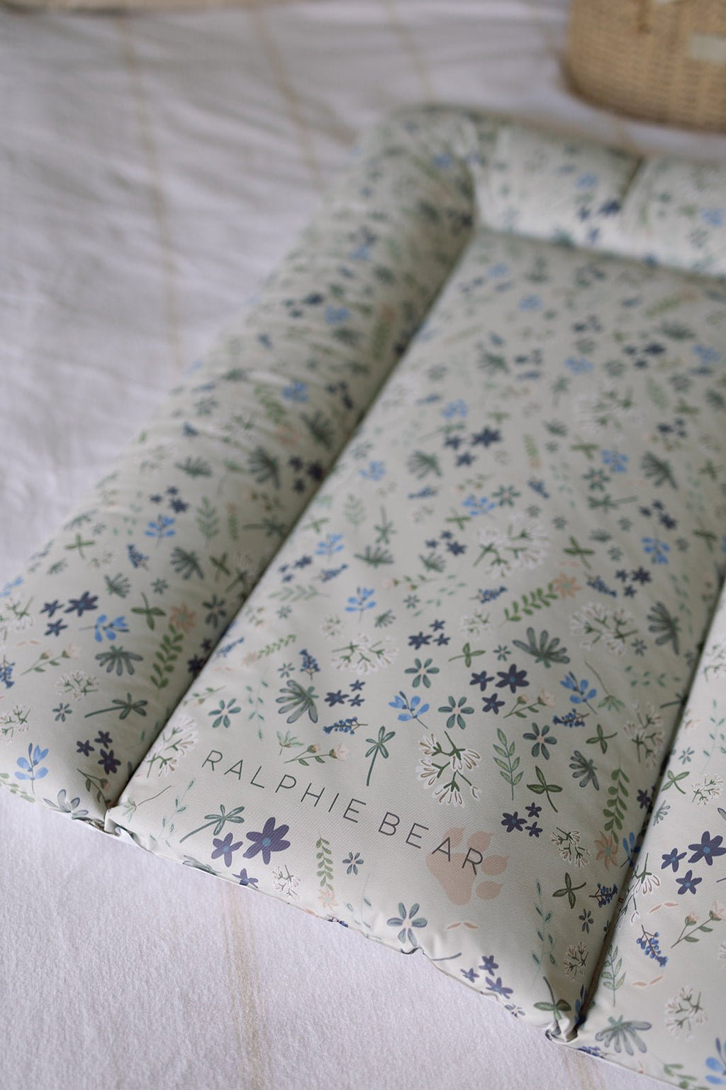 Ralphie Bear Comfort Changing Mat - Wildflower Blue - Baby&More