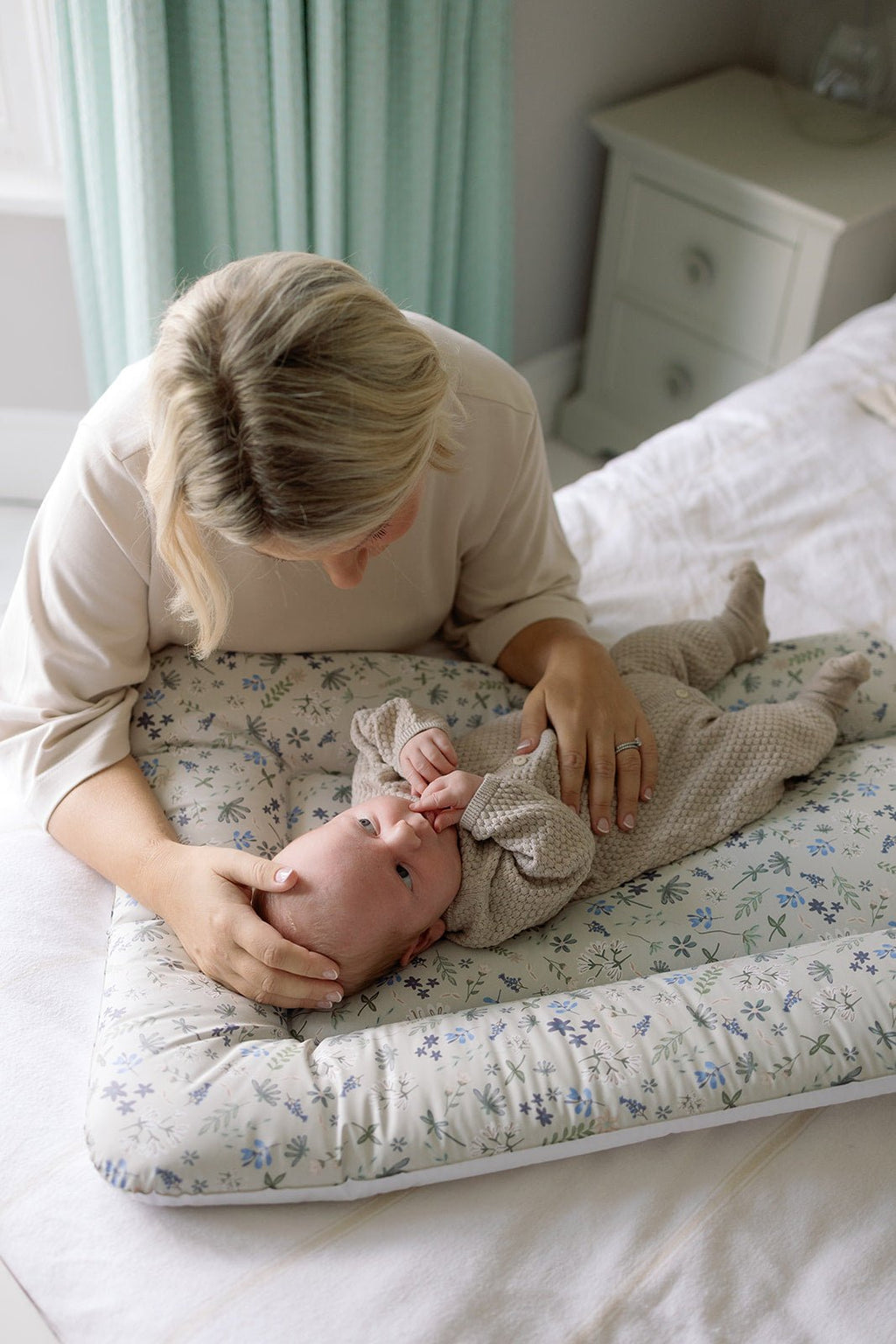 Ralphie Bear Comfort Changing Mat - Wildflower Blue - Baby&More