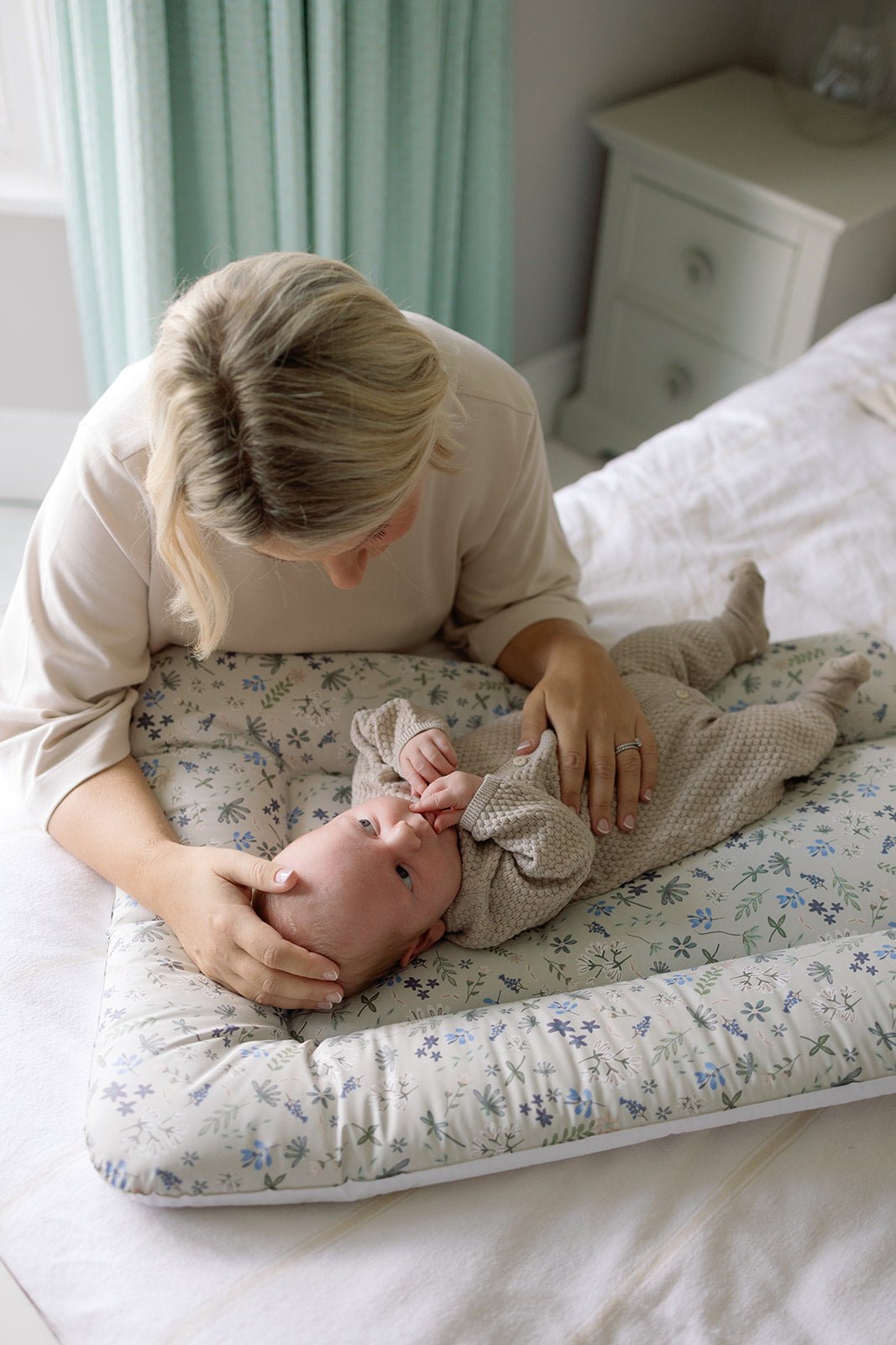Ralphie Bear Comfort Changing Mat - Wildflower Blue - Baby&More