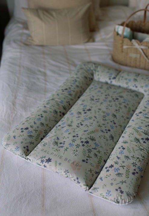 Ralphie Bear Comfort Changing Mat - Wildflower Blue - Baby&More