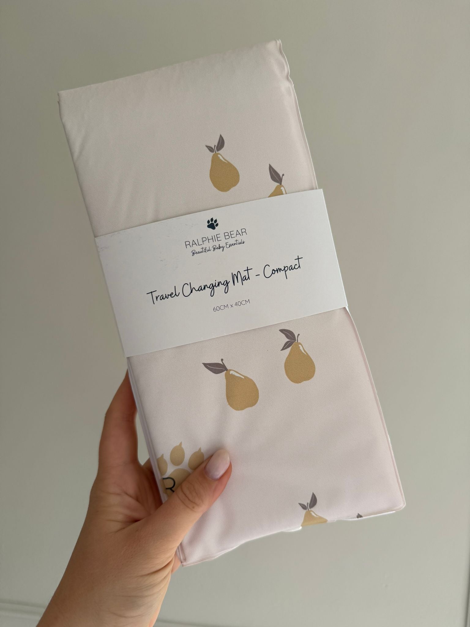 Ralphie Bear Compact Travel Mat - Pears - Baby&More