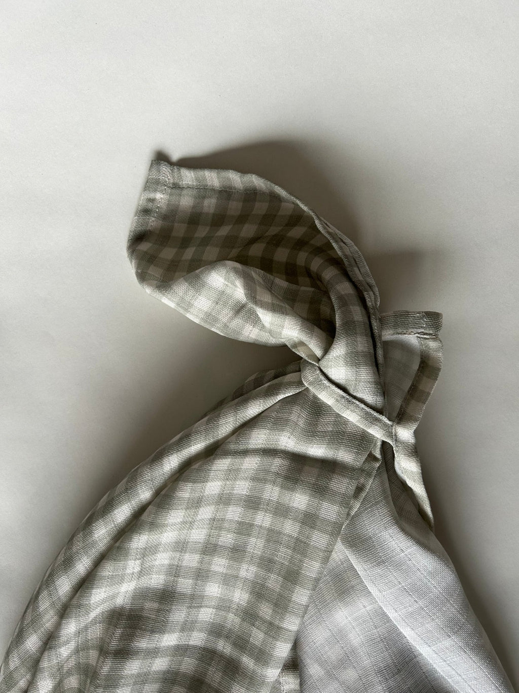 Ralphie Bear Large Swaddle Muslin - Gingham Sage - Baby&More