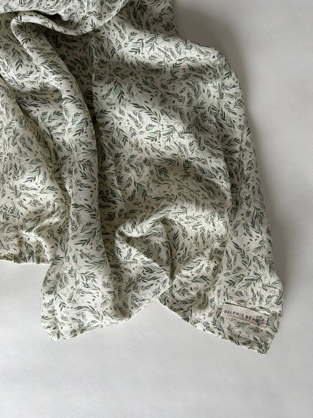 Ralphie Bear Large Swaddle Muslin - Willow - Baby&More