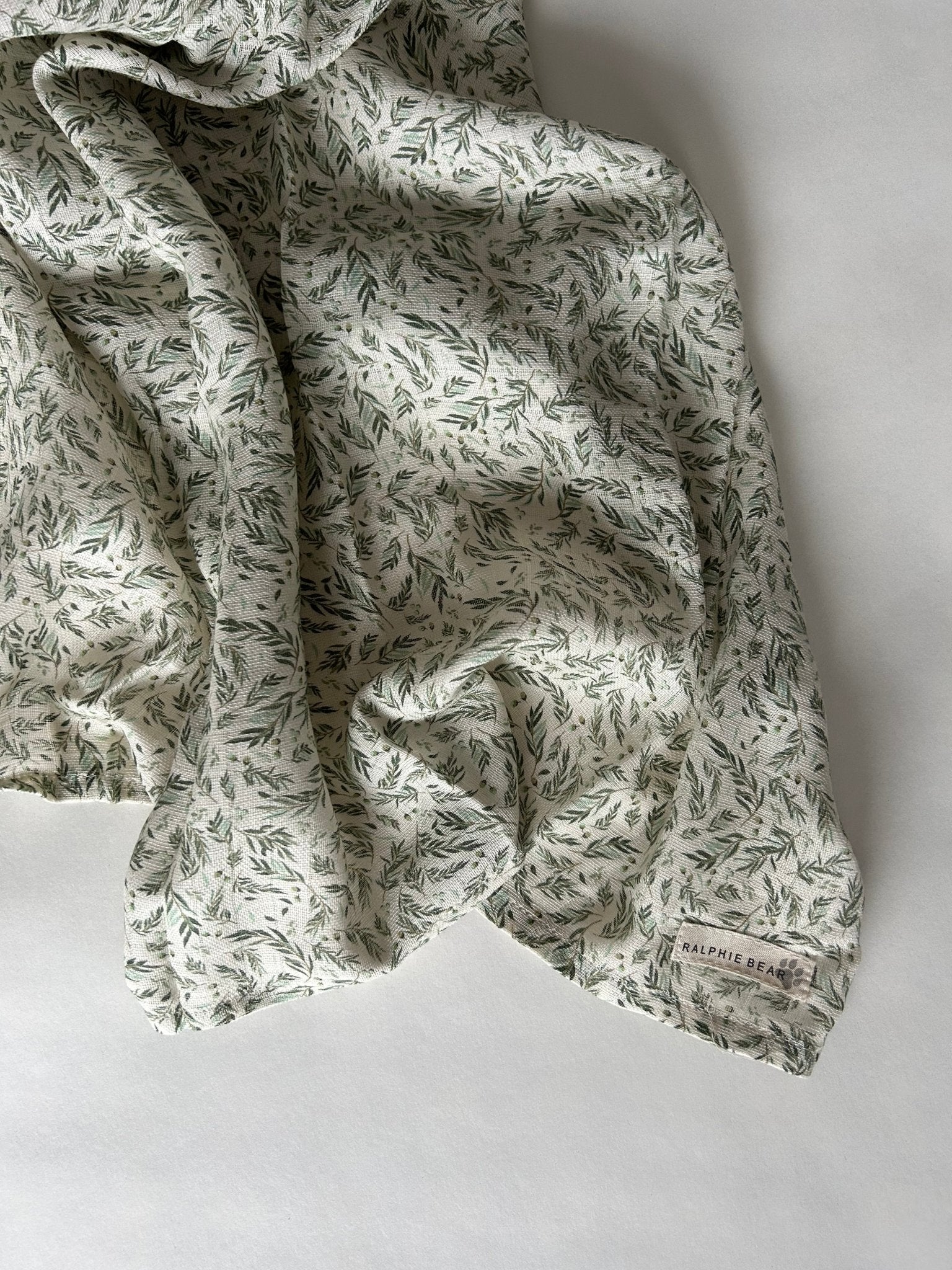 Ralphie Bear Large Swaddle Muslin - Willow - Baby&More