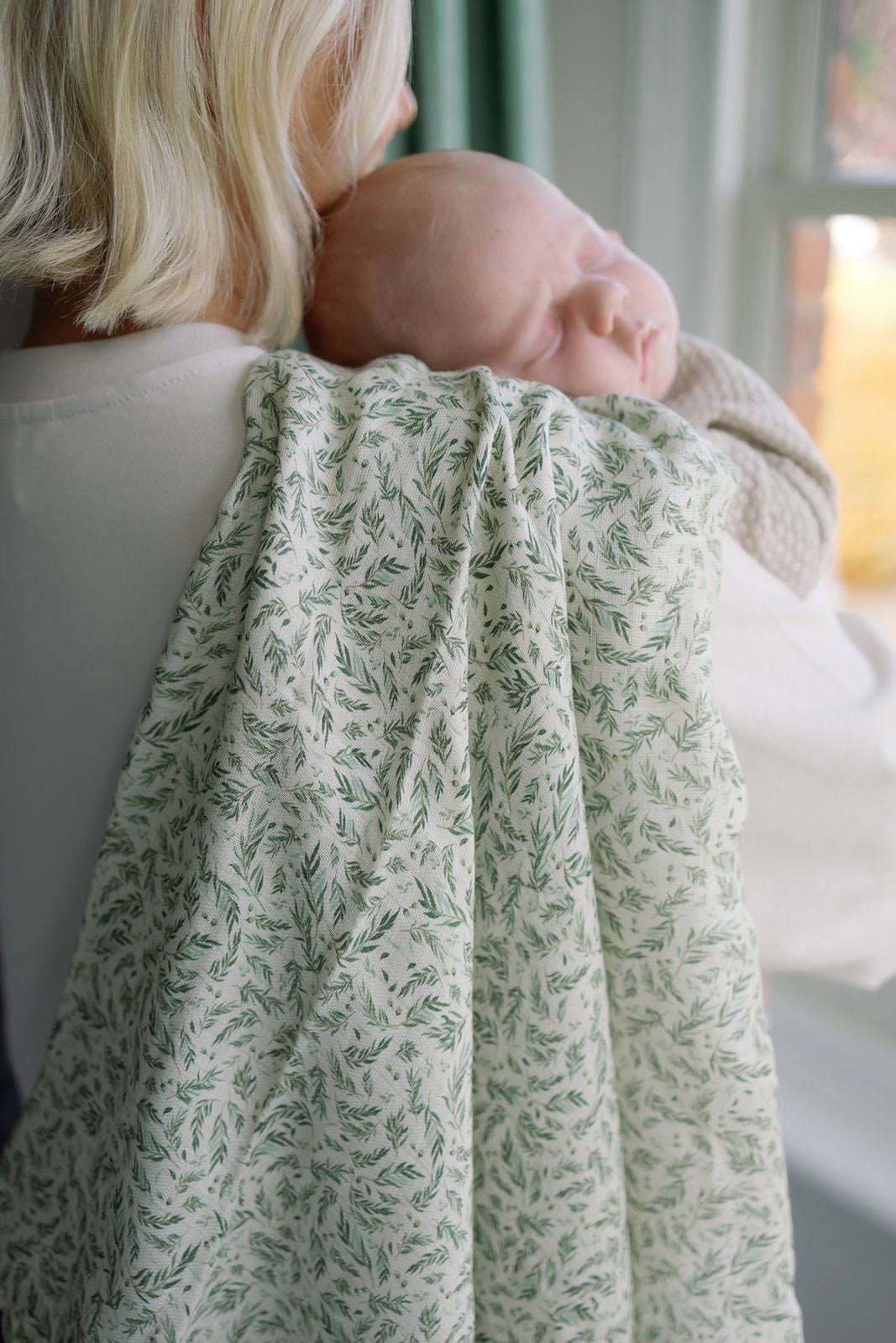 Ralphie Bear Large Swaddle Muslin - Willow - Baby&More