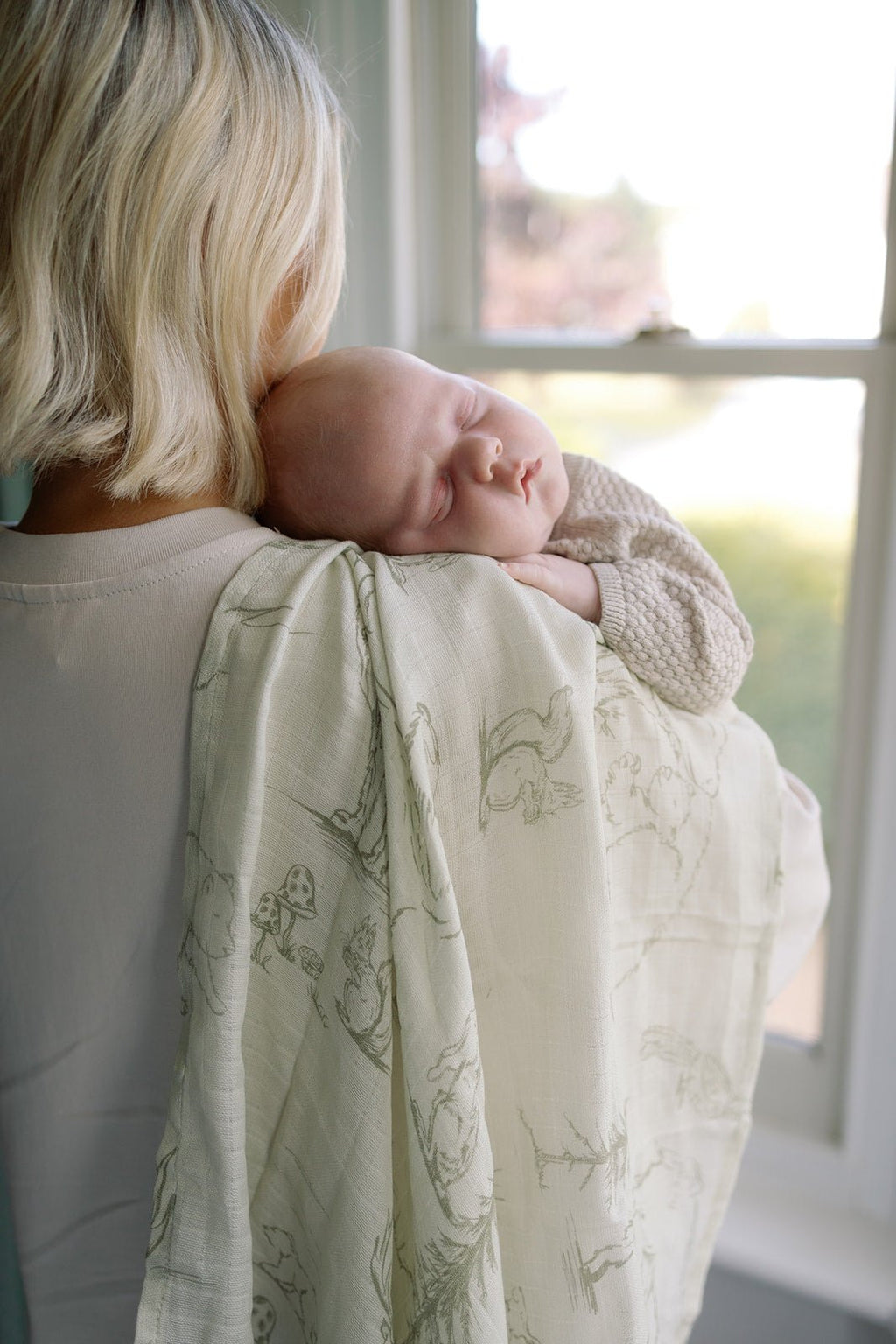 Ralphie Bear Large Swaddle Muslin - Woodland - Baby&More