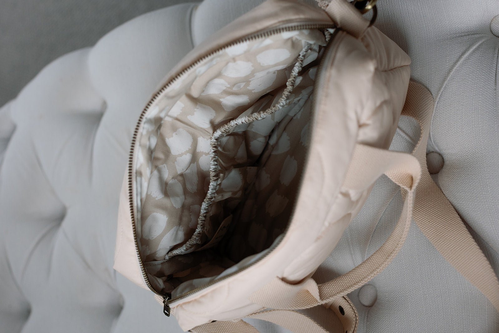 Ralphie Bear Quilted Changing Stroller Bag - Beige/Scallop - Baby&More
