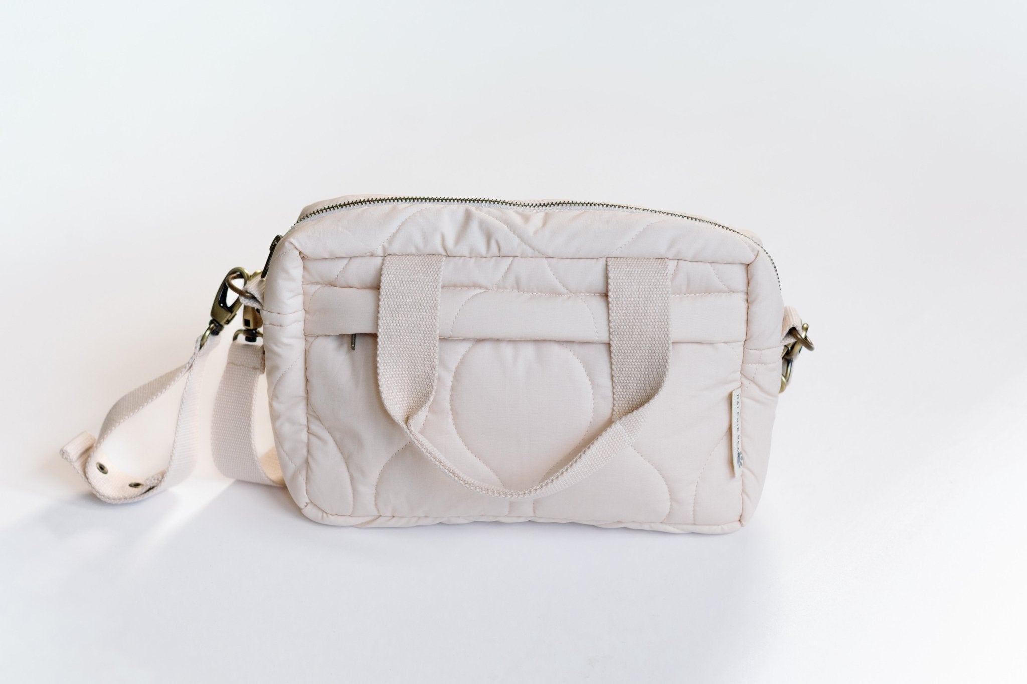 Ralphie Bear Quilted Changing Stroller Bag - Beige/Scallop - Baby&More