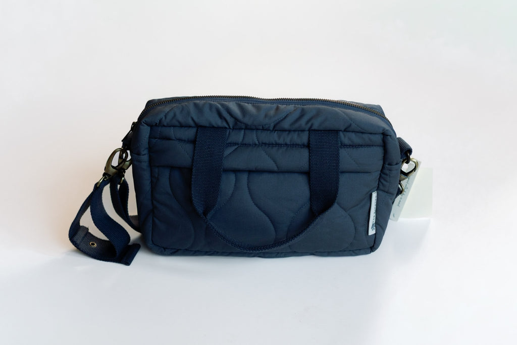 Ralphie Bear Quilted Changing Stroller Bag - Slate/Wildflower - Baby&More