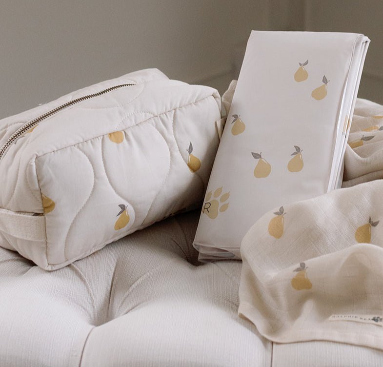 Ralphie Bear Quilted Washbag - Pears - Baby&More