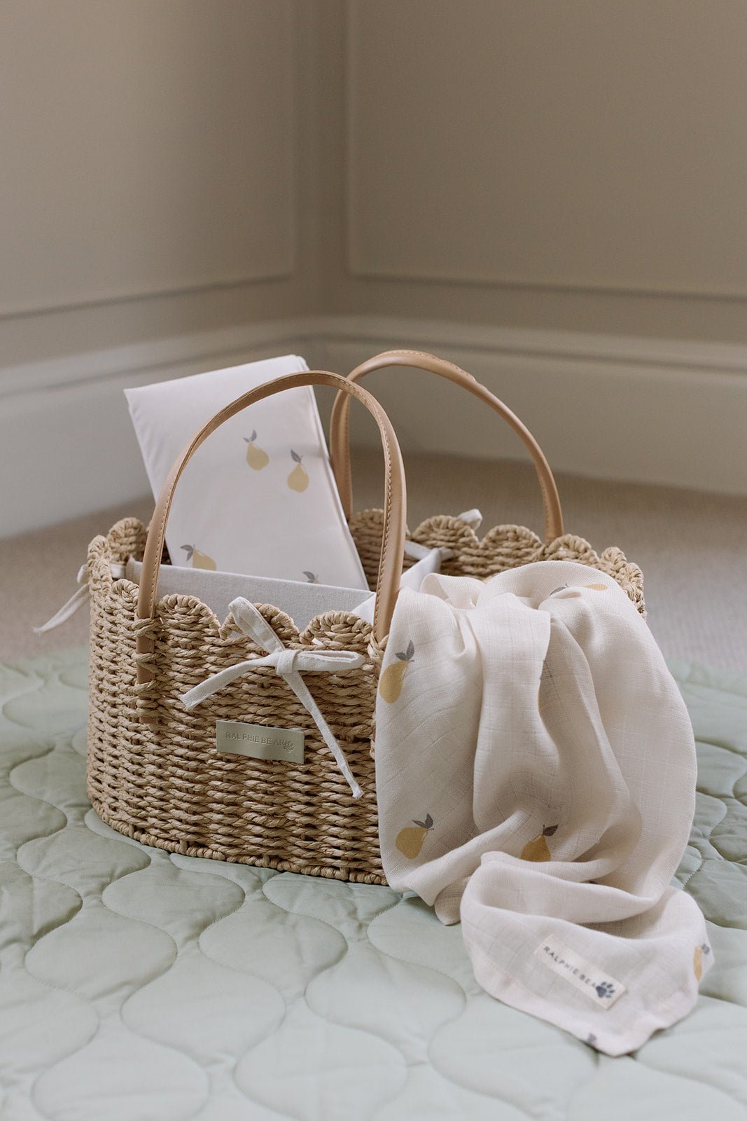 Ralphie Bear Scallop Edge Nappy Caddy / Basket - Baby&More
