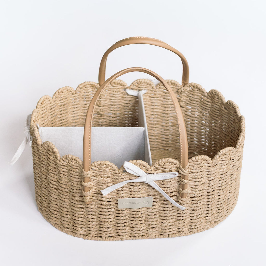 Ralphie Bear Scallop Edge Nappy Caddy / Basket - Baby&More