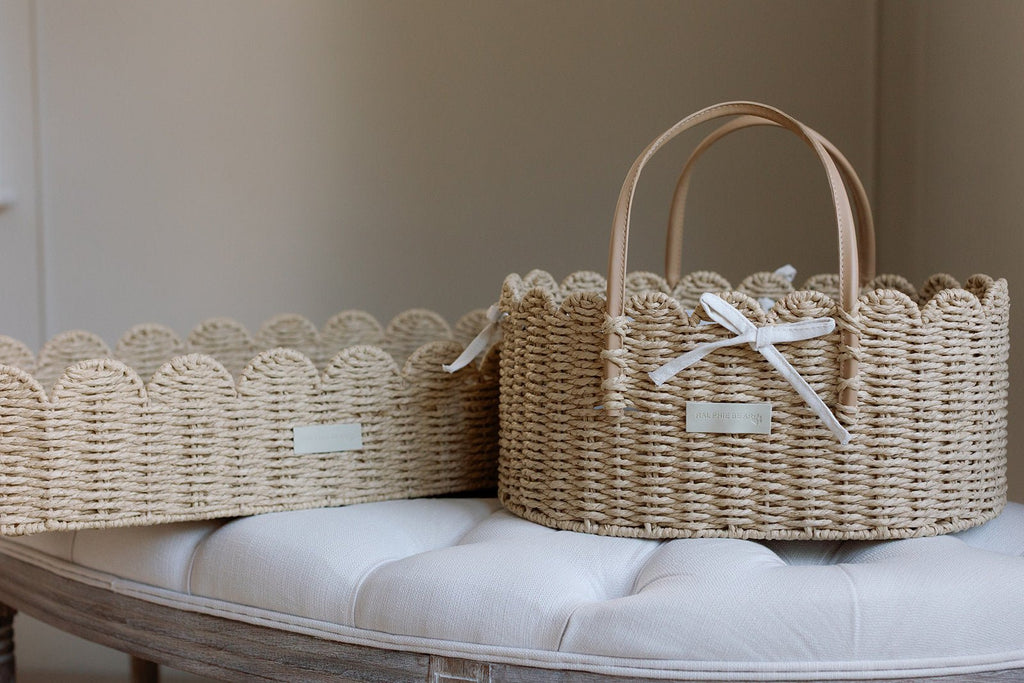 Ralphie Bear Scallop Edge Nappy Caddy / Basket - Baby&More