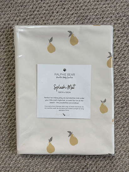 Ralphie Bear Splash Mat - Pears - Baby&More