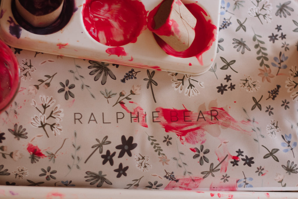 Ralphie Bear Splash Mat - Wildflower Blue - Baby&More