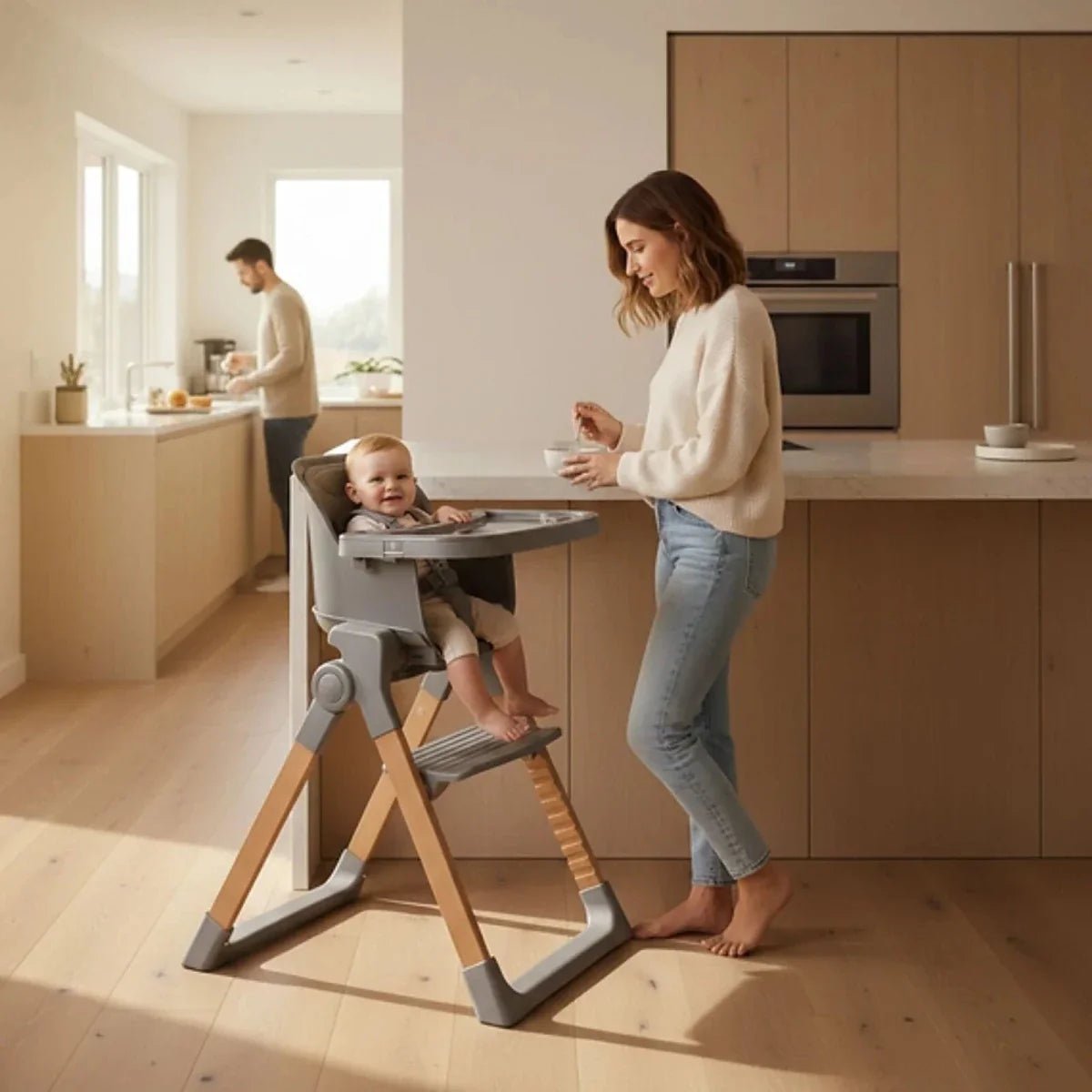 Red Kite Feed Me Orbit Highchair - Grey - Baby&More