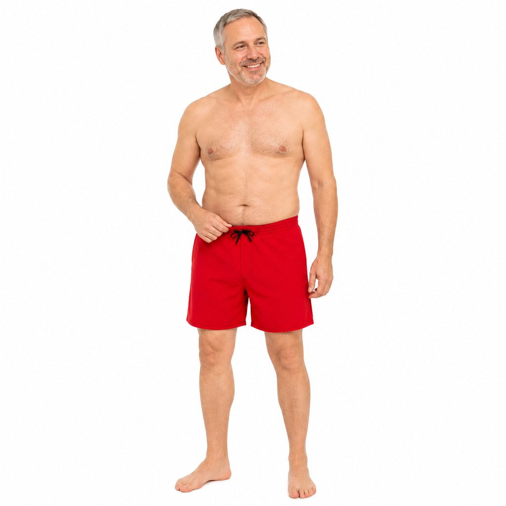 Kes-Vir Men's Eco Swim Shorts - Red