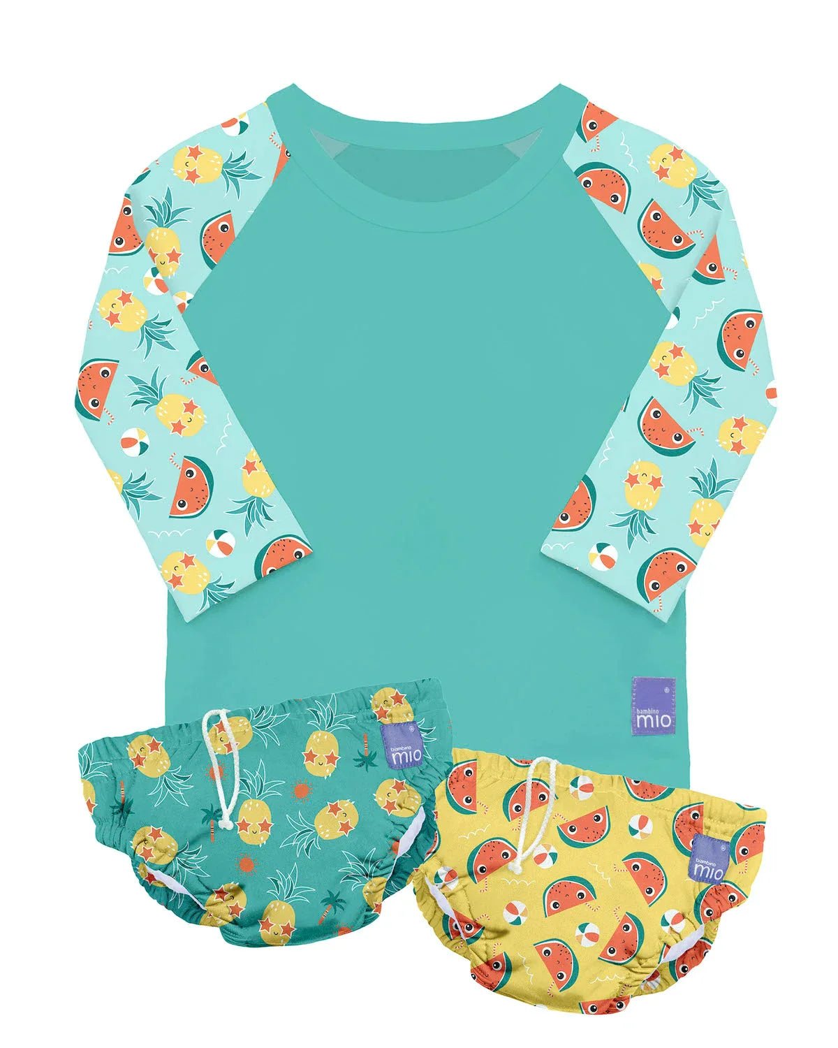 Reusable Swimming 3 Piece Set - 2 Nappies + Swim Rash Vest - Baby&More