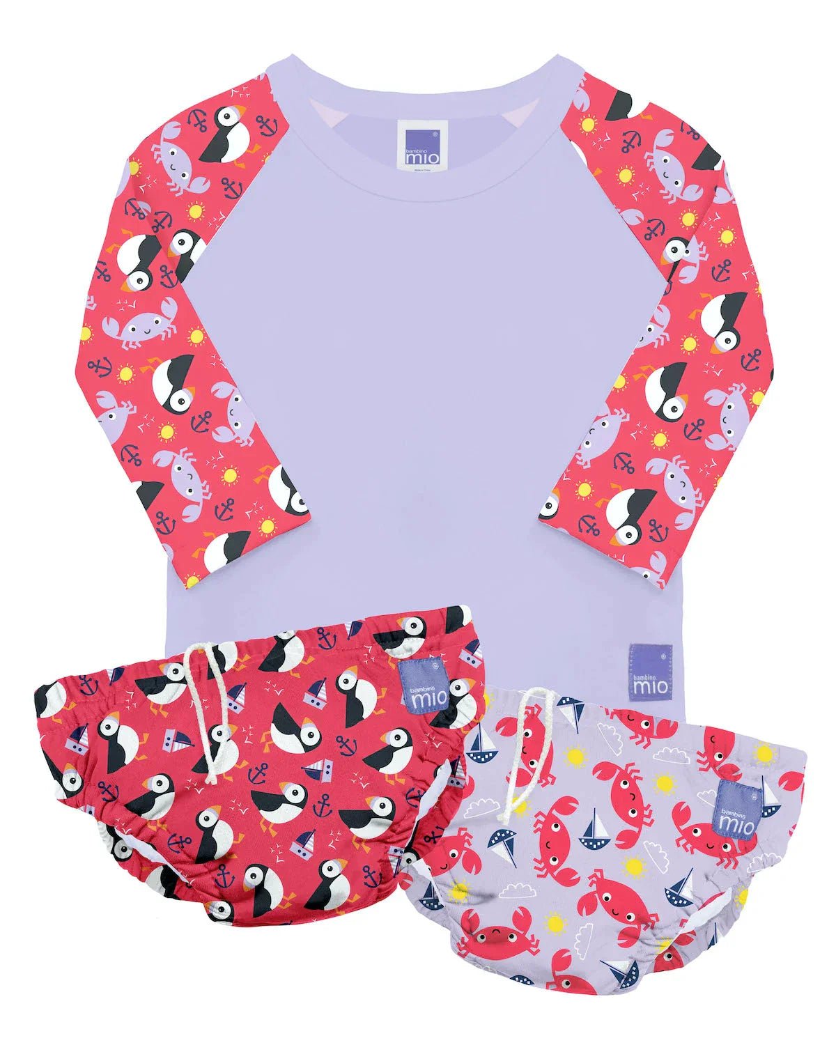 Reusable Swimming 3 Piece Set - 2 Nappies + Swim Rash Vest - Baby&More
