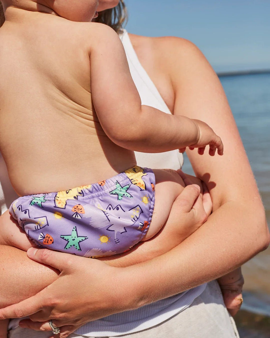 Reusable Swimming 4 Piece Set - 2 Nappies, Swim Vest & Hat - Baby&More