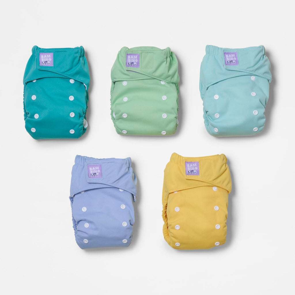 Revolutionary Reusable Nappy Bundle 5 Pack - Paintbox Pastels - Baby&More