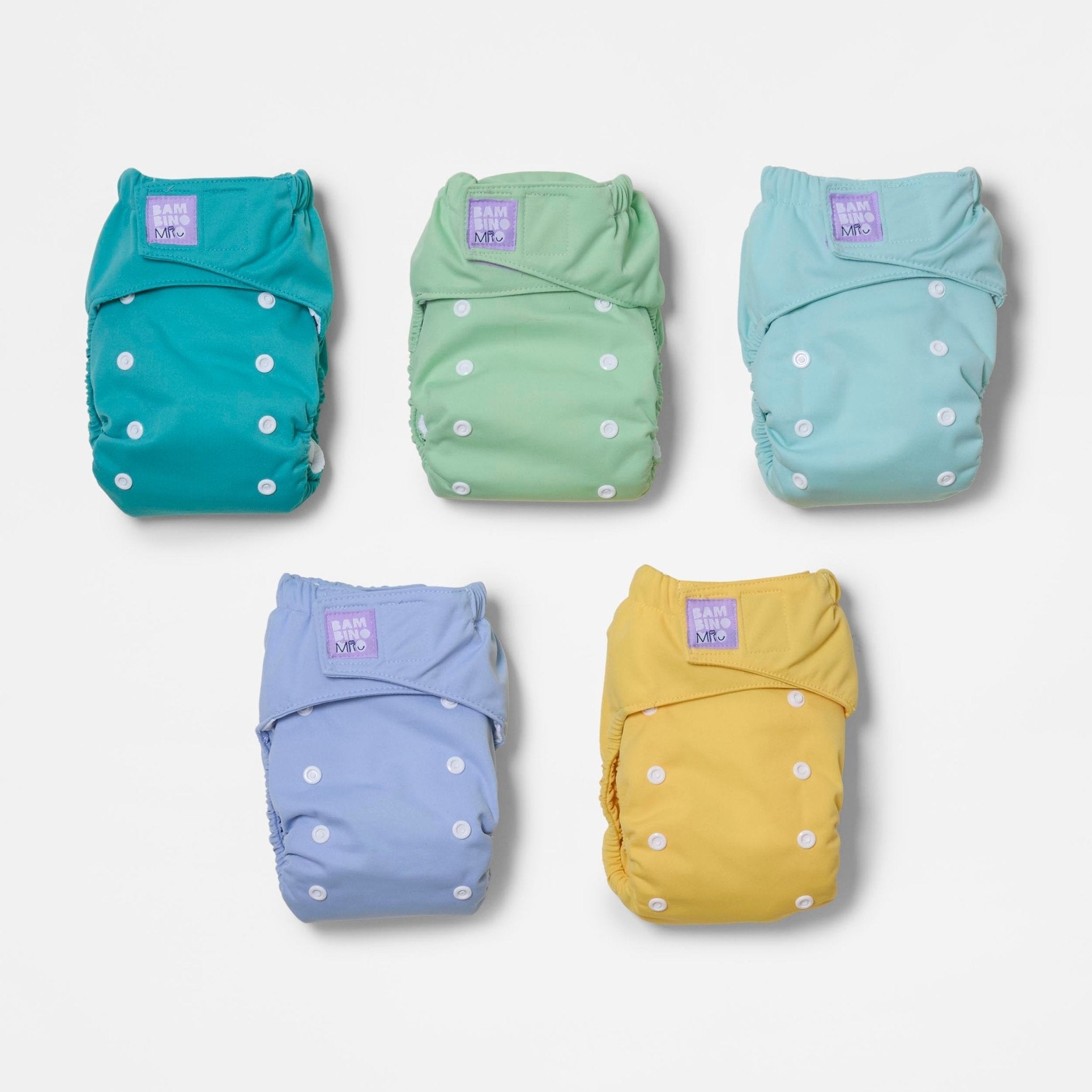 Revolutionary Reusable Nappy Bundle 5 Pack - Paintbox Pastels - Baby&More