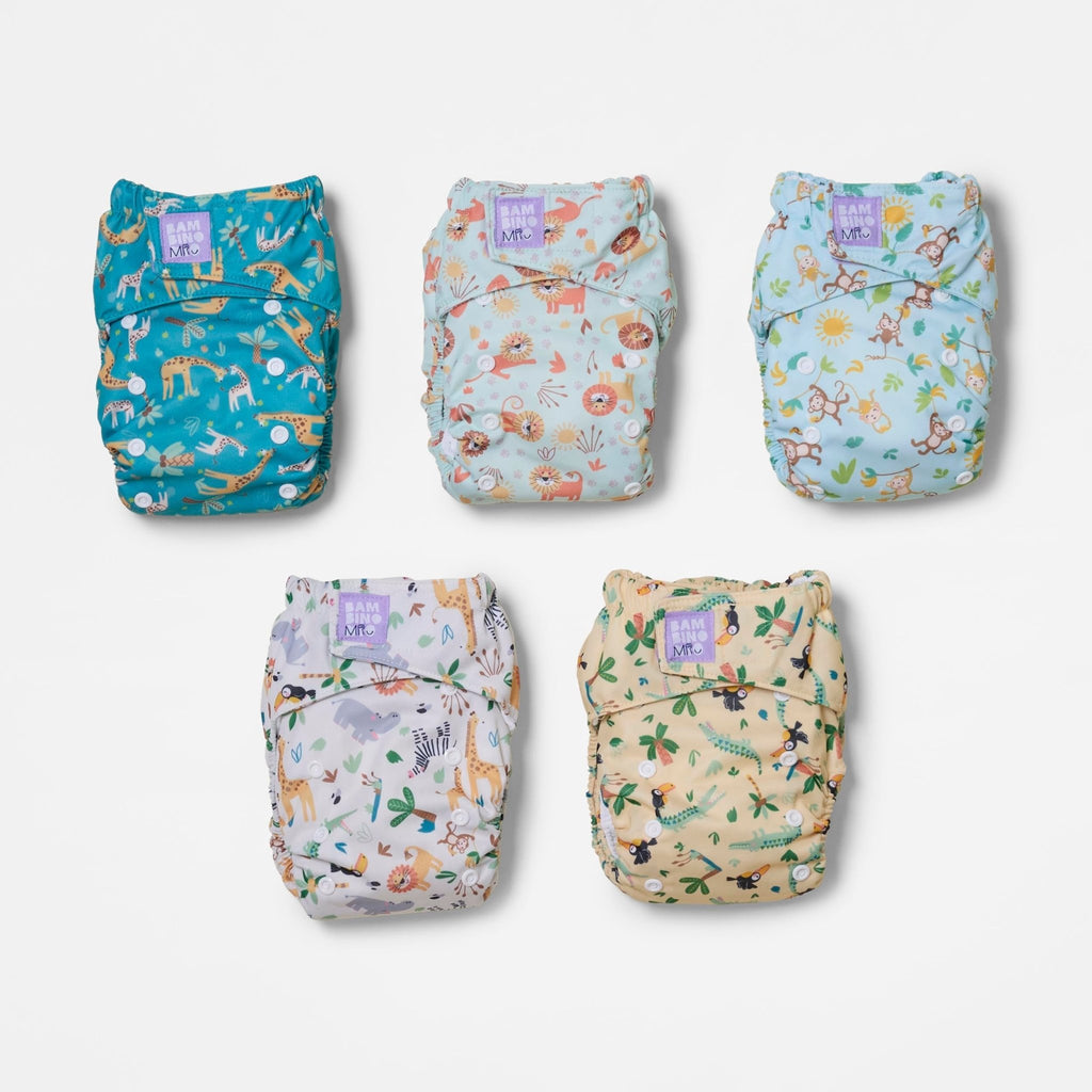 Revolutionary Reusable Nappy Bundle 5 Pack - Wild Life - Baby&More