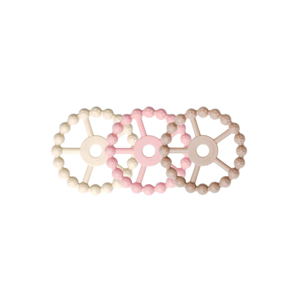 Ring Teether in Pink, Coffee and Beige - 3 Pack - Baby&More