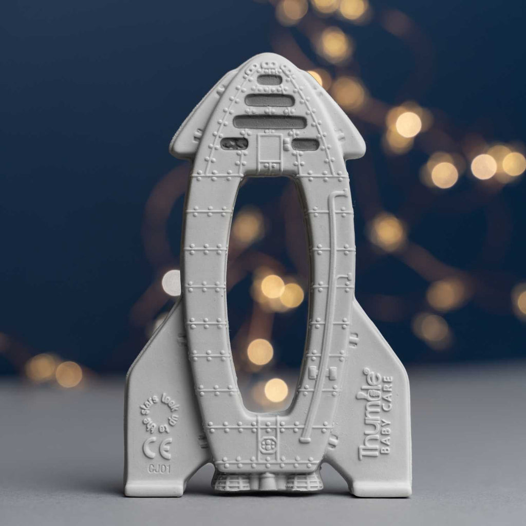 Natural Rubber Space Teether Baby Toy - OrBITEr® Rocket